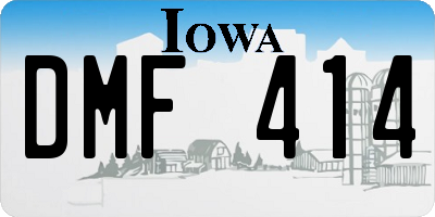 IA license plate DMF414