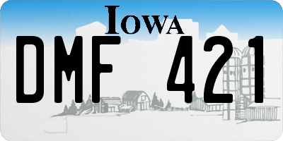IA license plate DMF421