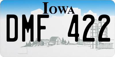 IA license plate DMF422