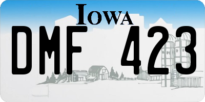 IA license plate DMF423