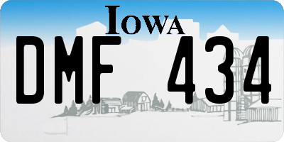 IA license plate DMF434