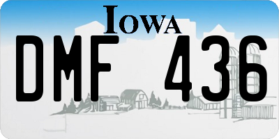 IA license plate DMF436