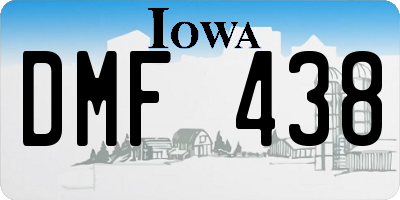 IA license plate DMF438