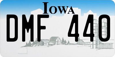 IA license plate DMF440