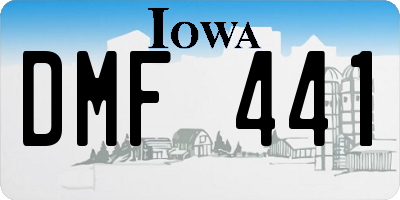 IA license plate DMF441