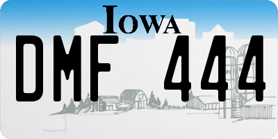 IA license plate DMF444