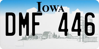 IA license plate DMF446