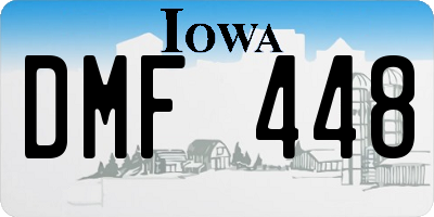 IA license plate DMF448