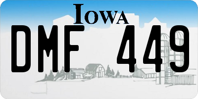 IA license plate DMF449