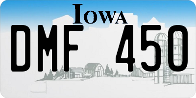 IA license plate DMF450