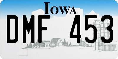 IA license plate DMF453