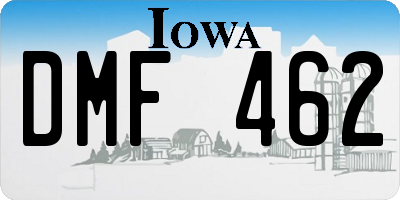 IA license plate DMF462
