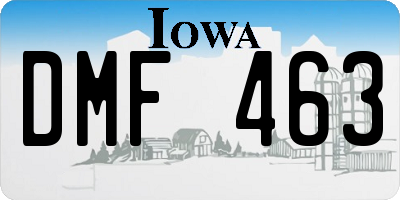 IA license plate DMF463