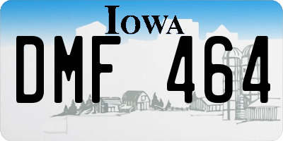 IA license plate DMF464