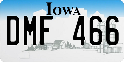 IA license plate DMF466