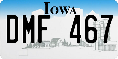 IA license plate DMF467