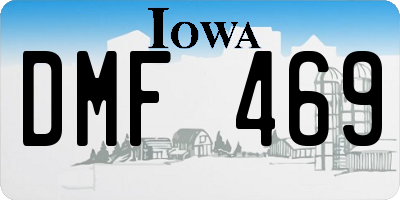 IA license plate DMF469