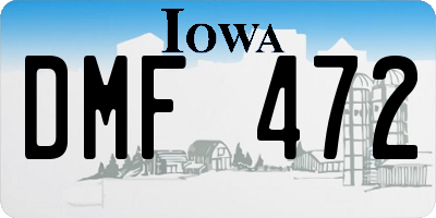 IA license plate DMF472