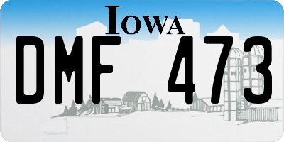 IA license plate DMF473