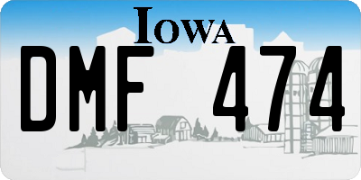 IA license plate DMF474