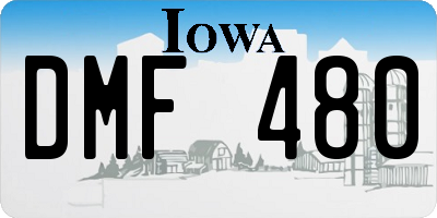 IA license plate DMF480