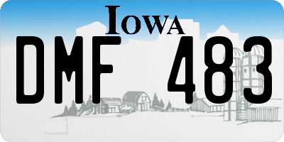 IA license plate DMF483