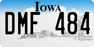 IA license plate DMF484