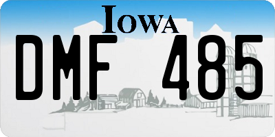 IA license plate DMF485