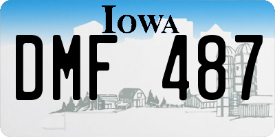 IA license plate DMF487