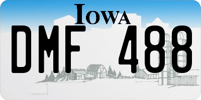 IA license plate DMF488