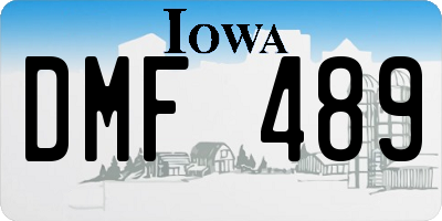 IA license plate DMF489