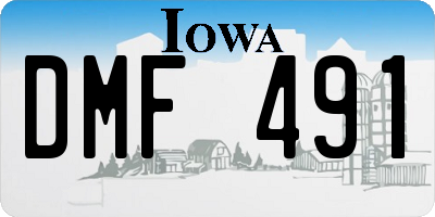 IA license plate DMF491