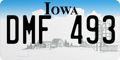IA license plate DMF493