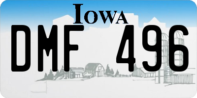 IA license plate DMF496