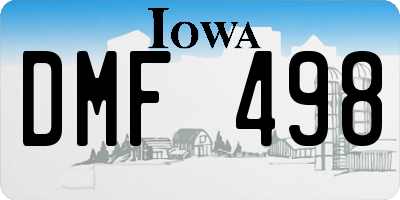 IA license plate DMF498