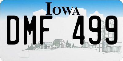 IA license plate DMF499
