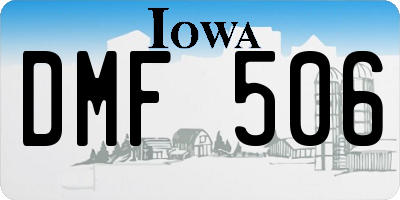 IA license plate DMF506