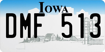 IA license plate DMF513