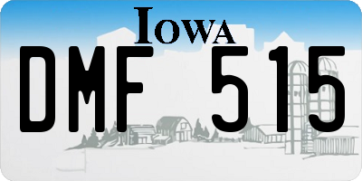 IA license plate DMF515