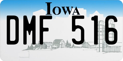 IA license plate DMF516