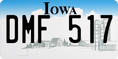 IA license plate DMF517