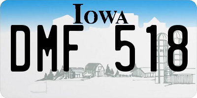 IA license plate DMF518