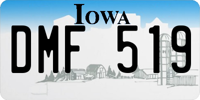 IA license plate DMF519
