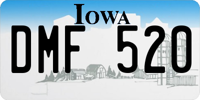 IA license plate DMF520
