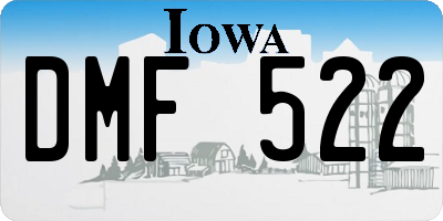 IA license plate DMF522