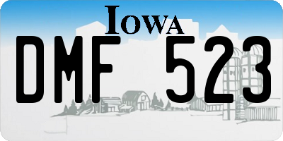 IA license plate DMF523