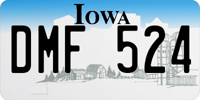 IA license plate DMF524
