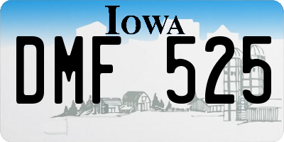 IA license plate DMF525