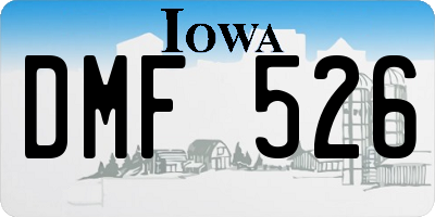 IA license plate DMF526