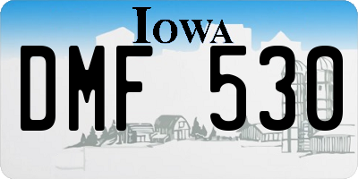 IA license plate DMF530